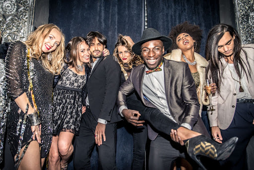 360 photobooth rental San Francisco at a lively event backdrop