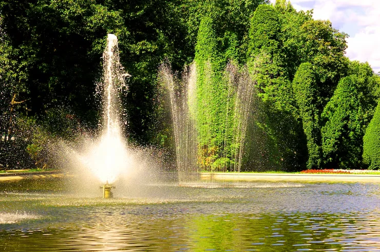 Large pond fountains
