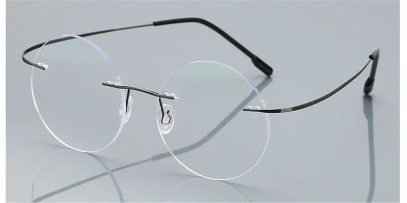 rimless glasses and round glasses