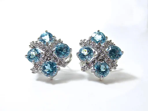 Blue topaz earrings