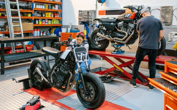 Custom motorcycle shop