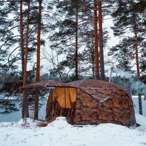 how to heat a tent in winter