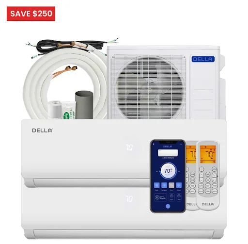 Two zone mini split heat pump