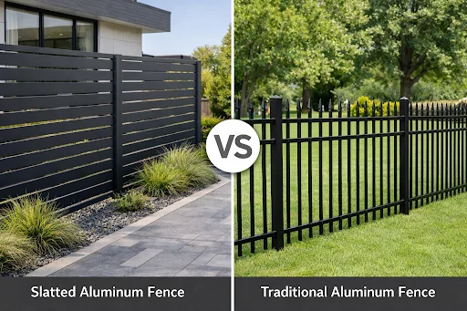 Slatted Aluminum Fence