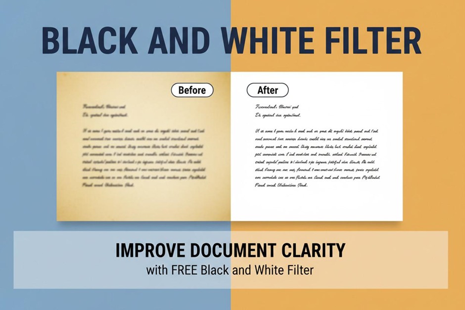 Improve Document Clarity with Free Black and White Filter